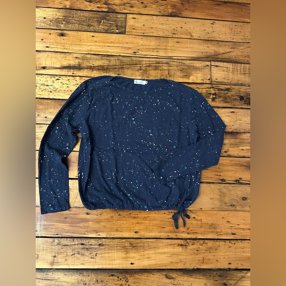 Carve Designs Navy Speckled Lorena top